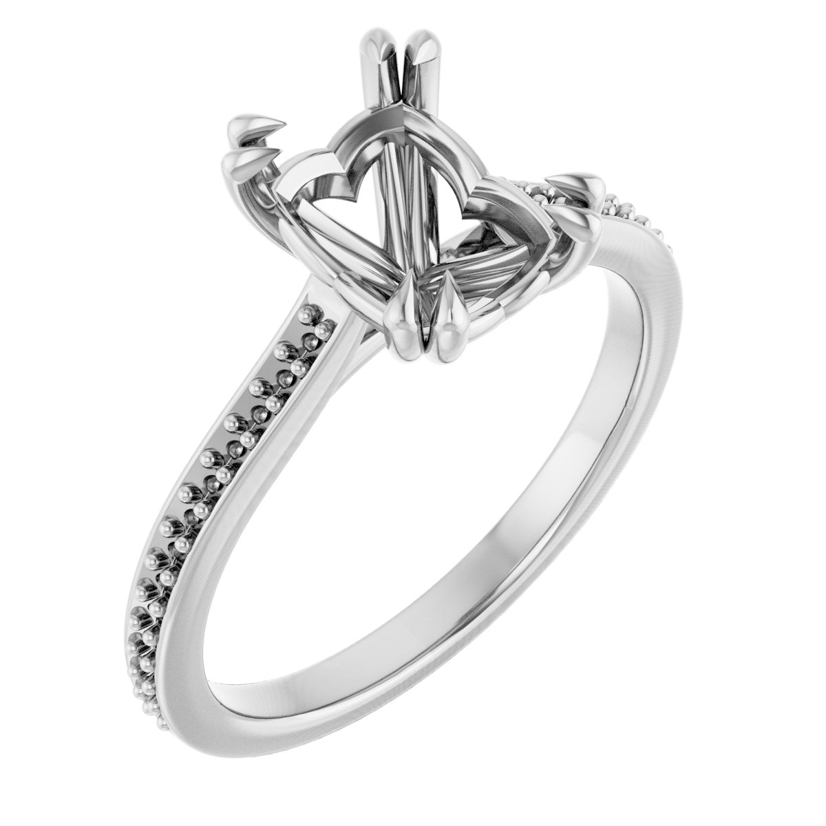 Double Claw-Prong Engagement Ring