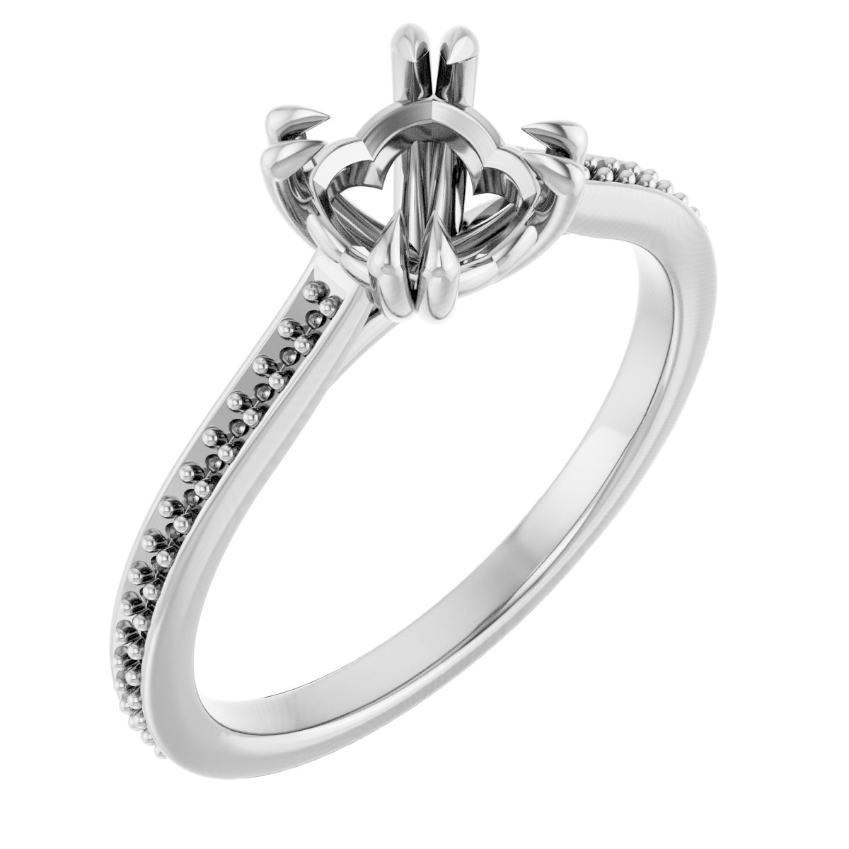 Double Claw-Prong Engagement Ring