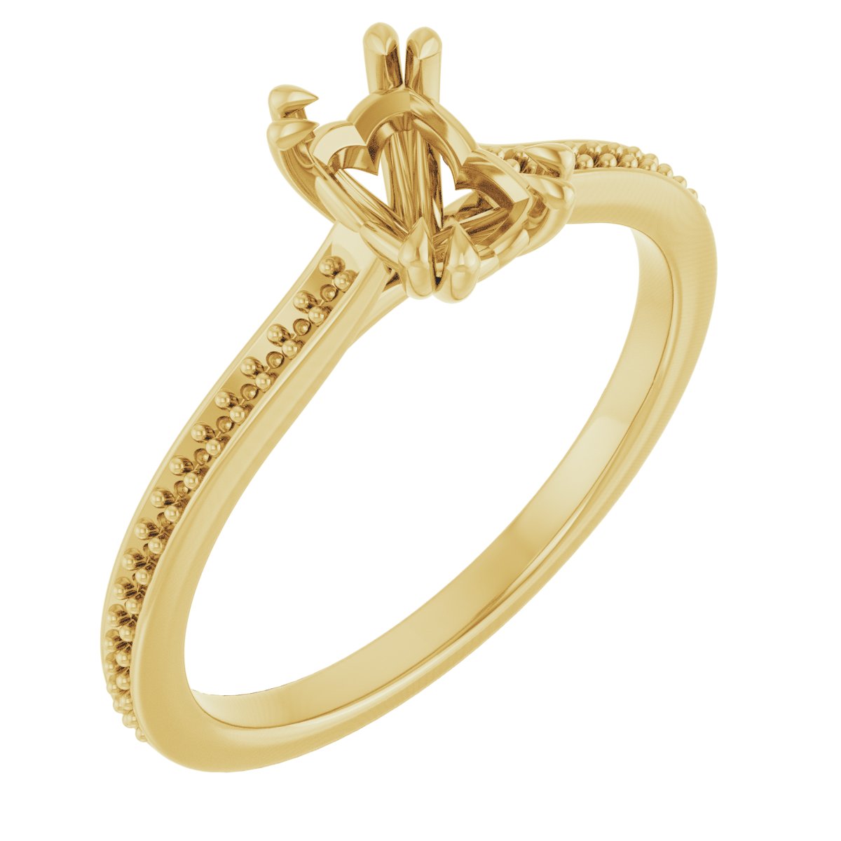Double Claw-Prong Engagement Ring
