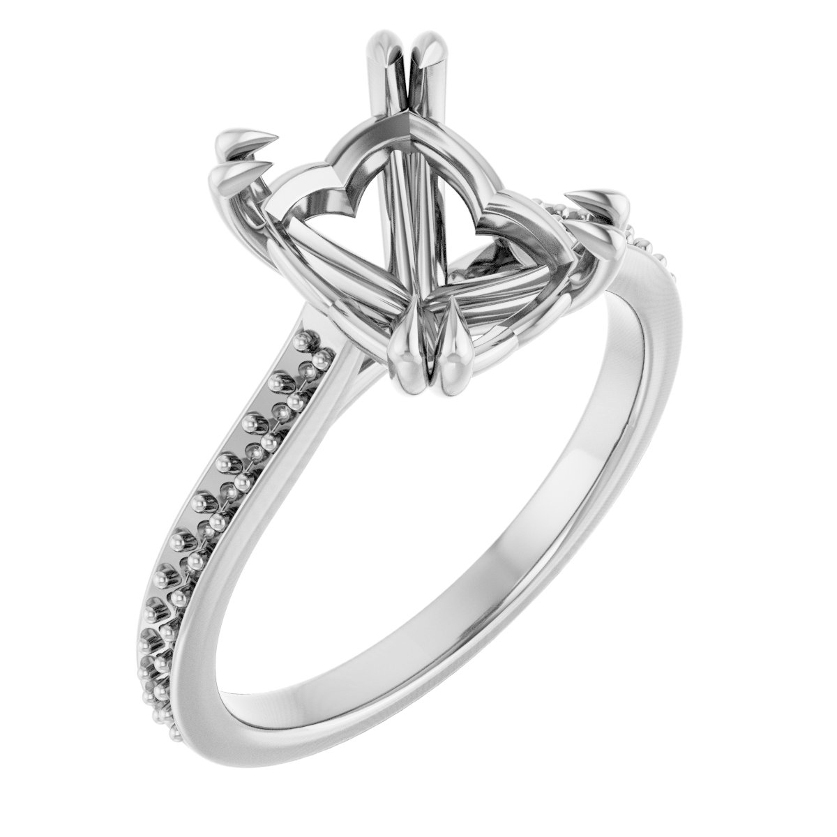 Double Claw-Prong Engagement Ring