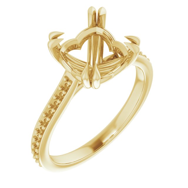 Double Claw-Prong Engagement Ring
