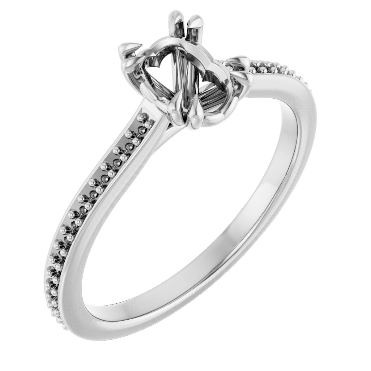 Double Claw-Prong Engagement Ring