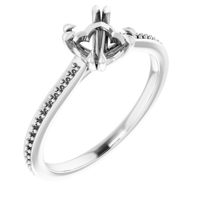 Double Claw-Prong Engagement Ring