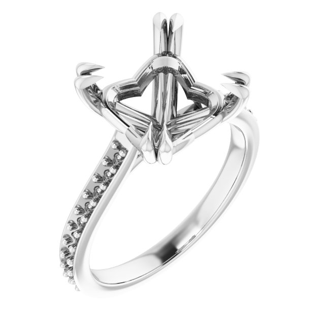 Double Claw-Prong Engagement Ring