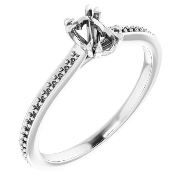 Double Claw-Prong Engagement Ring