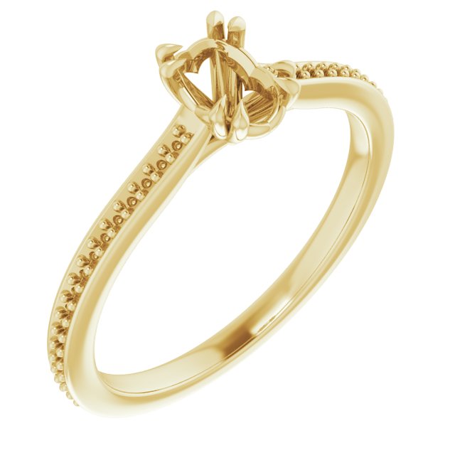 Double Claw-Prong Engagement Ring