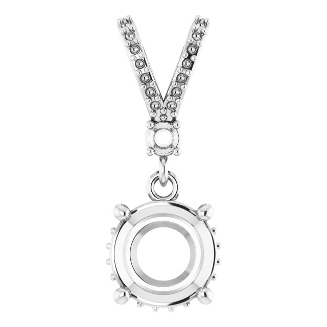 Accented Hidden Halo-Style Pendant