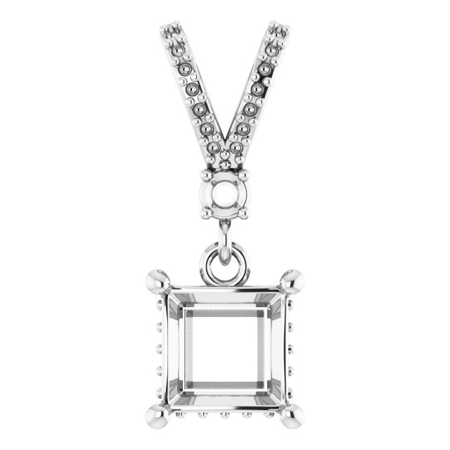 Accented Hidden Halo-Style Pendant