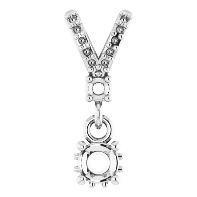 Accented Hidden Halo-Style Pendant
