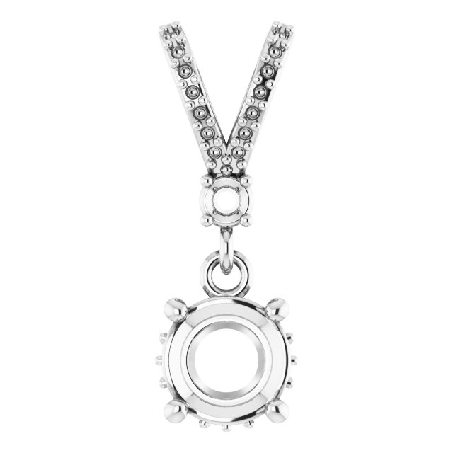 Accented Hidden Halo-Style Pendant