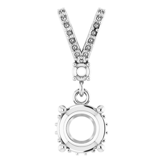 Accented Hidden Halo-Style Pendant
