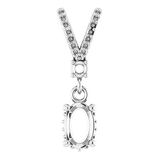 Accented Hidden Halo-Style Pendant