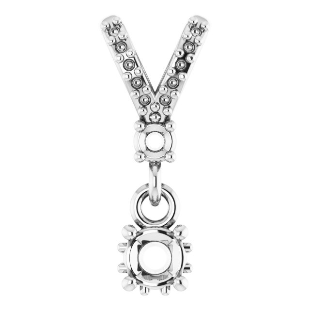 Accented Hidden Halo-Style Pendant