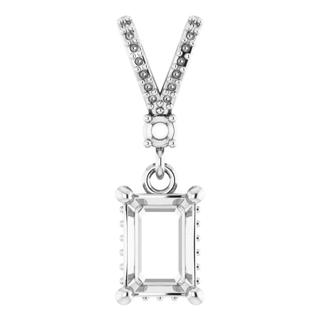 Accented Hidden Halo-Style Pendant
