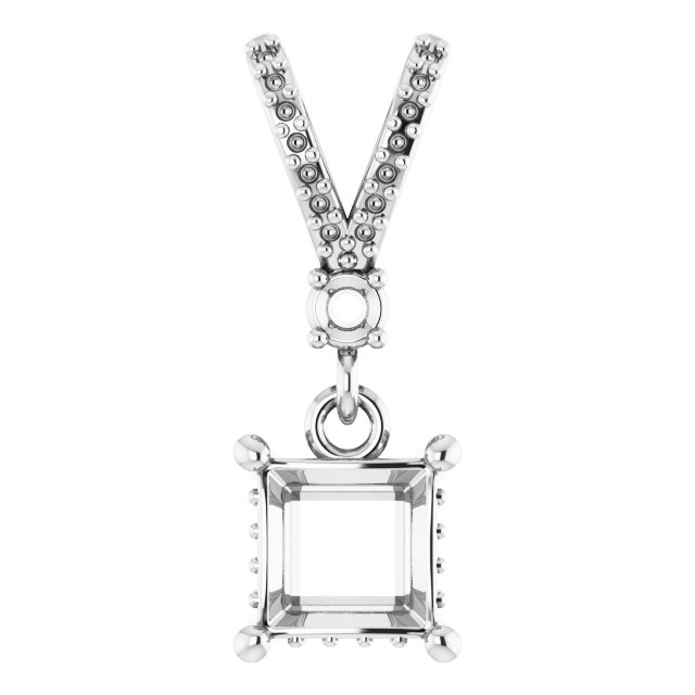 Accented Hidden Halo-Style Pendant