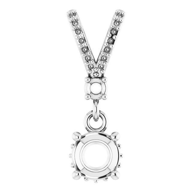 Accented Hidden Halo-Style Pendant