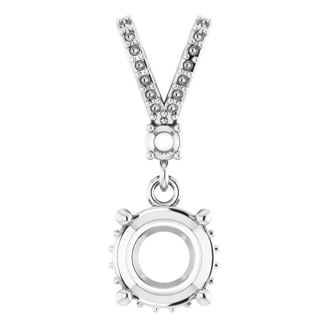 Accented Hidden Halo-Style Pendant