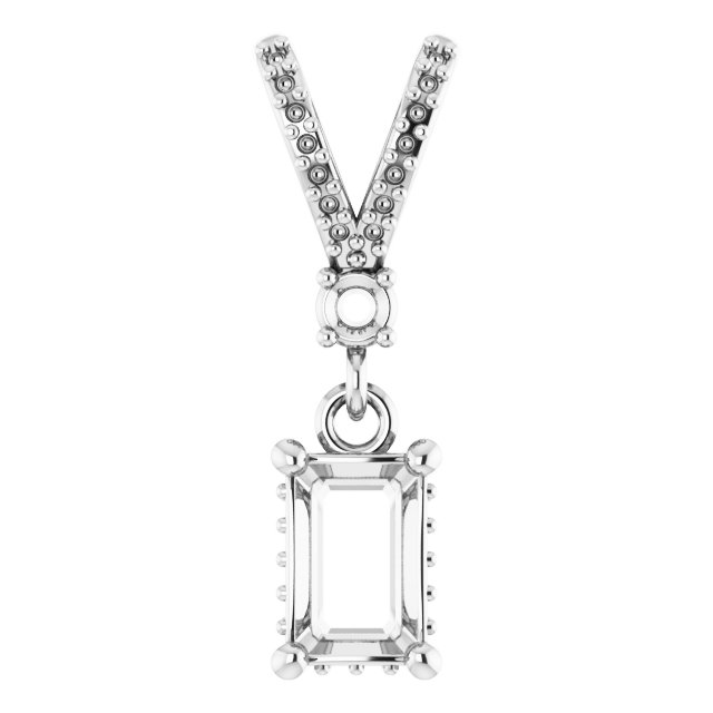 Accented Hidden Halo-Style Pendant