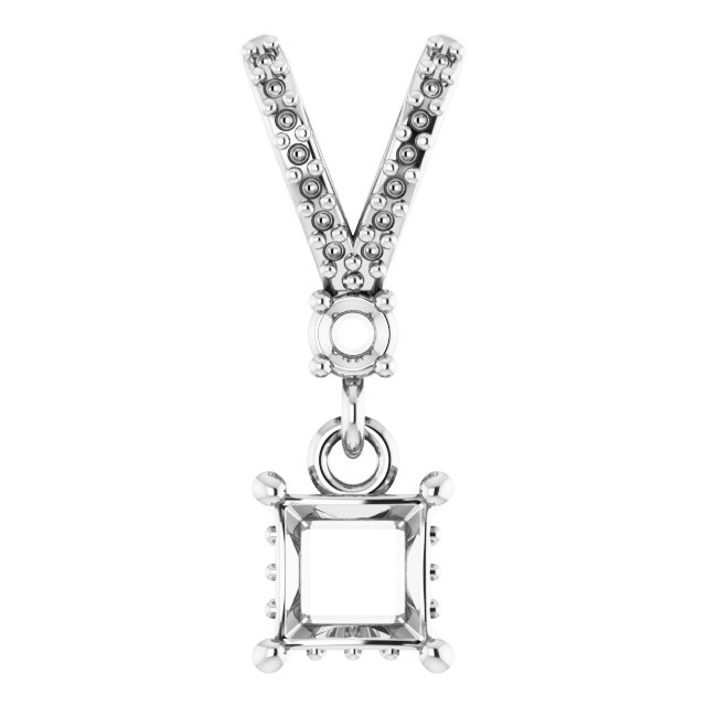 Accented Hidden Halo-Style Pendant