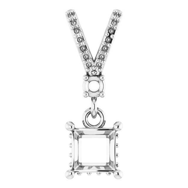 Accented Hidden Halo-Style Pendant