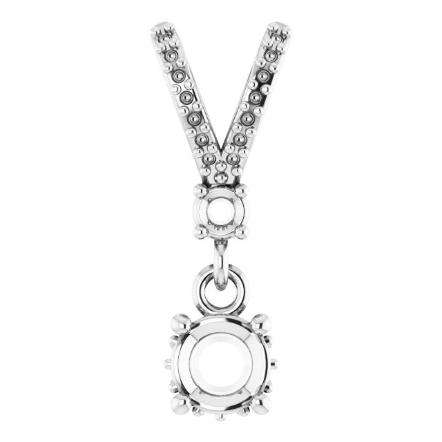Accented Hidden Halo-Style Pendant