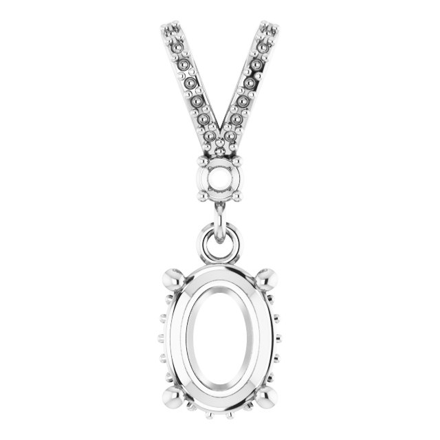 Accented Hidden Halo-Style Pendant