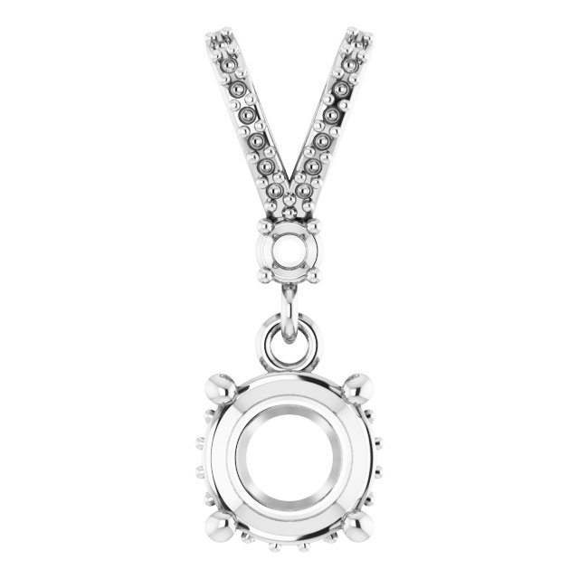 Accented Hidden Halo-Style Pendant