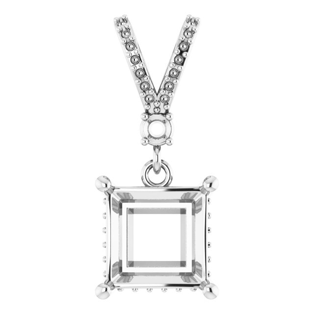 Accented Hidden Halo-Style Pendant
