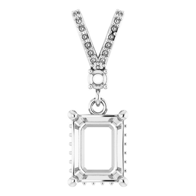 Accented Hidden Halo-Style Pendant