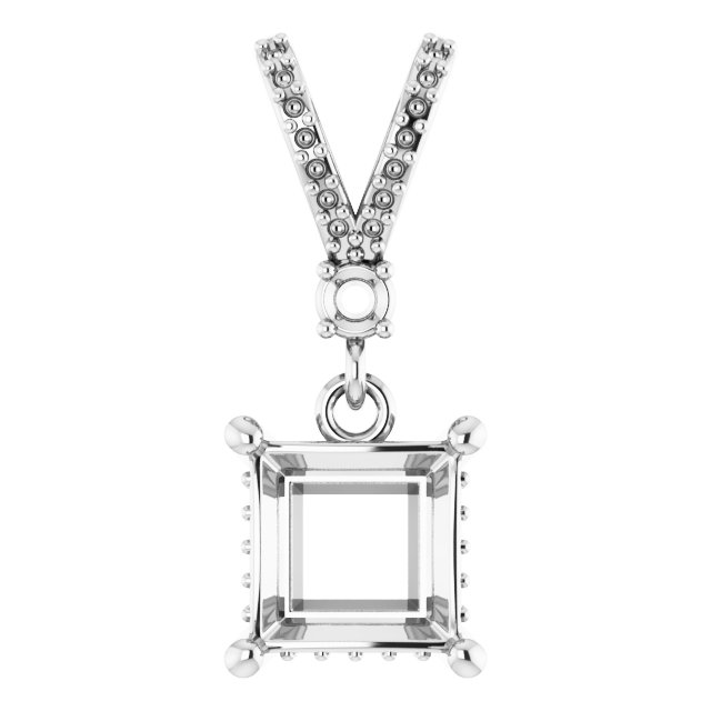Accented Hidden Halo-Style Pendant
