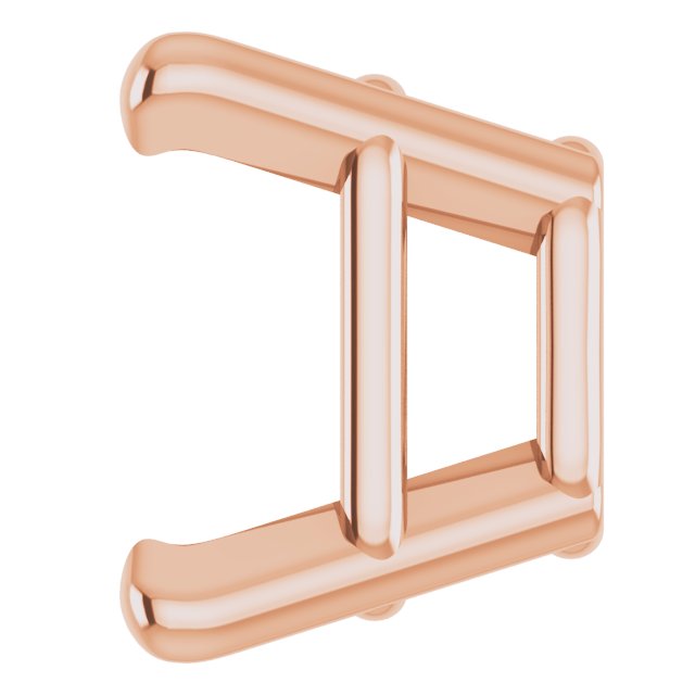 Square 4-Prong Lightweight Earring Setting