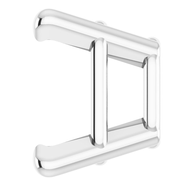Square 4-Prong Lightweight Earring Setting