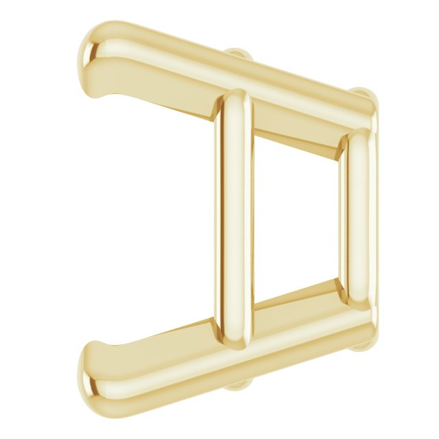 Square 4-Prong Lightweight Earring Setting