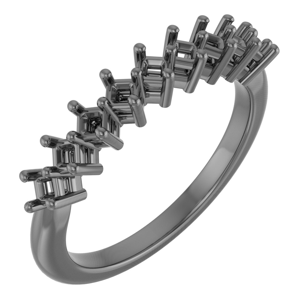 4x3 mm Pear Anniversary Band Mounting