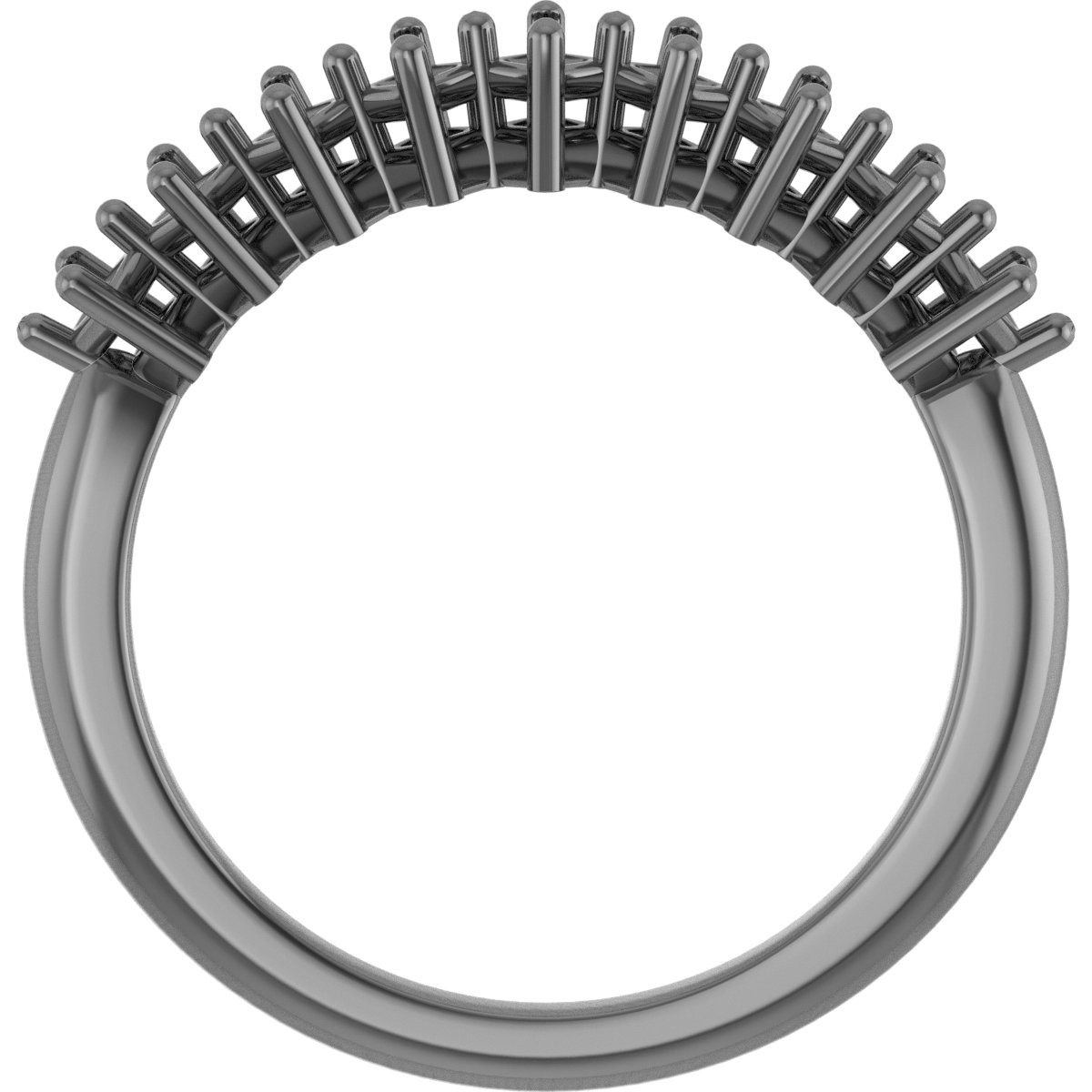4x3 mm Pear Anniversary Band Mounting view 2