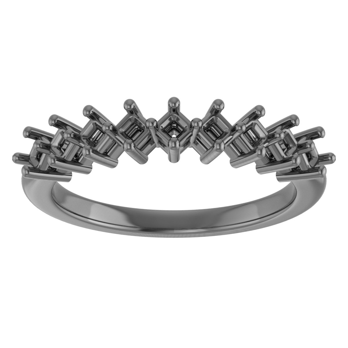 4x3 mm Pear Anniversary Band Mounting view 3