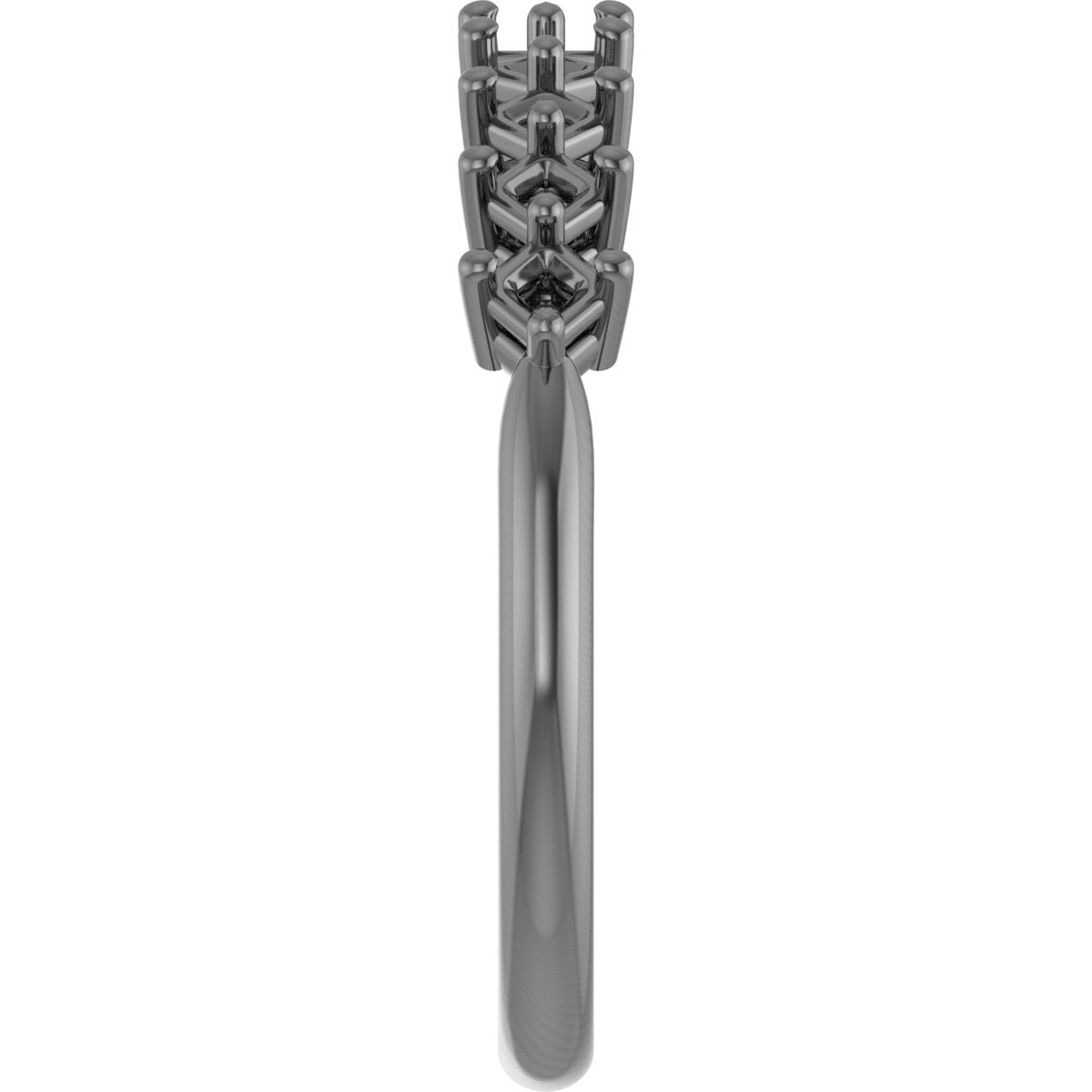 4x3 mm Pear Anniversary Band Mounting view 4