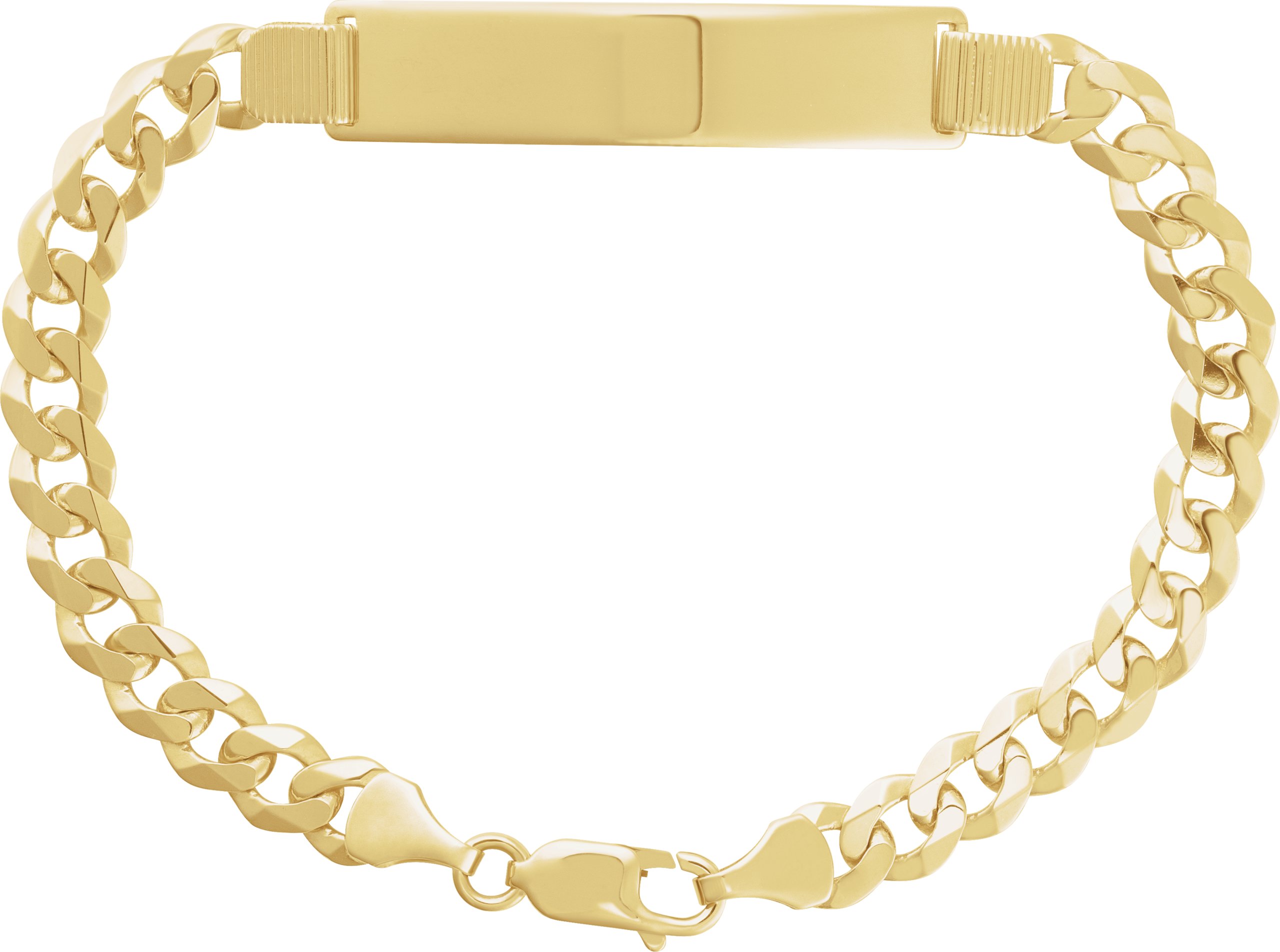 14K Yellow Curb Identification 8 Bracelet