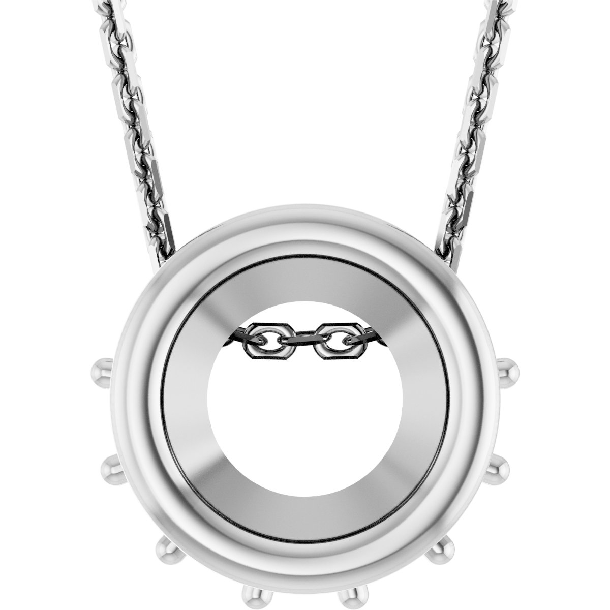 Accented Bezel-Set Necklace or Pendant