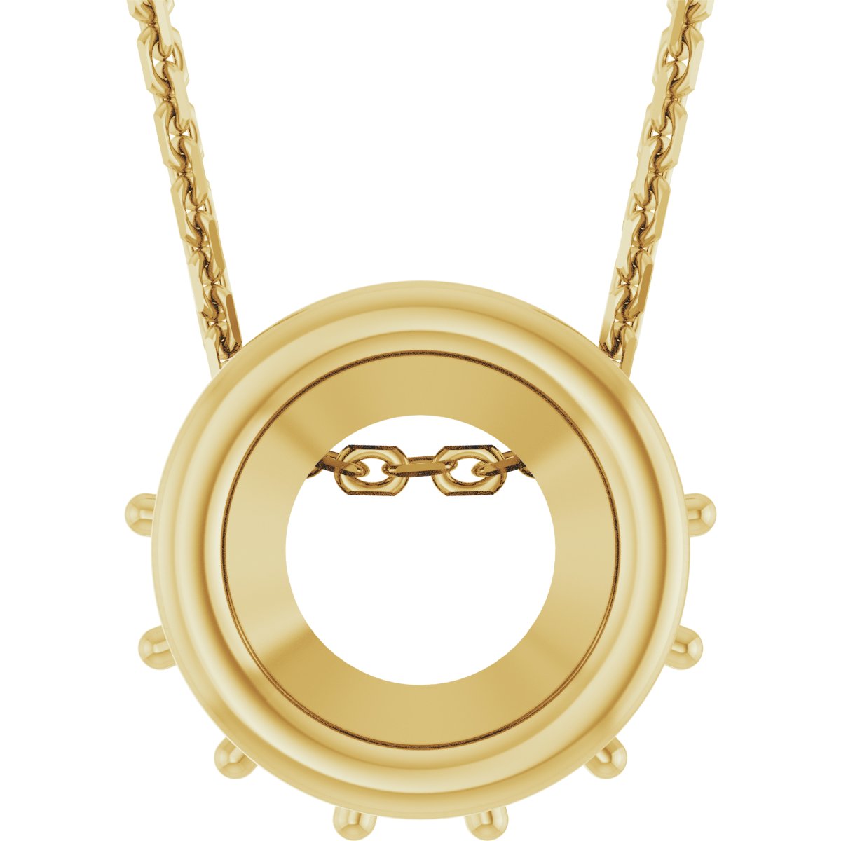 Accented Bezel-Set Necklace or Pendant