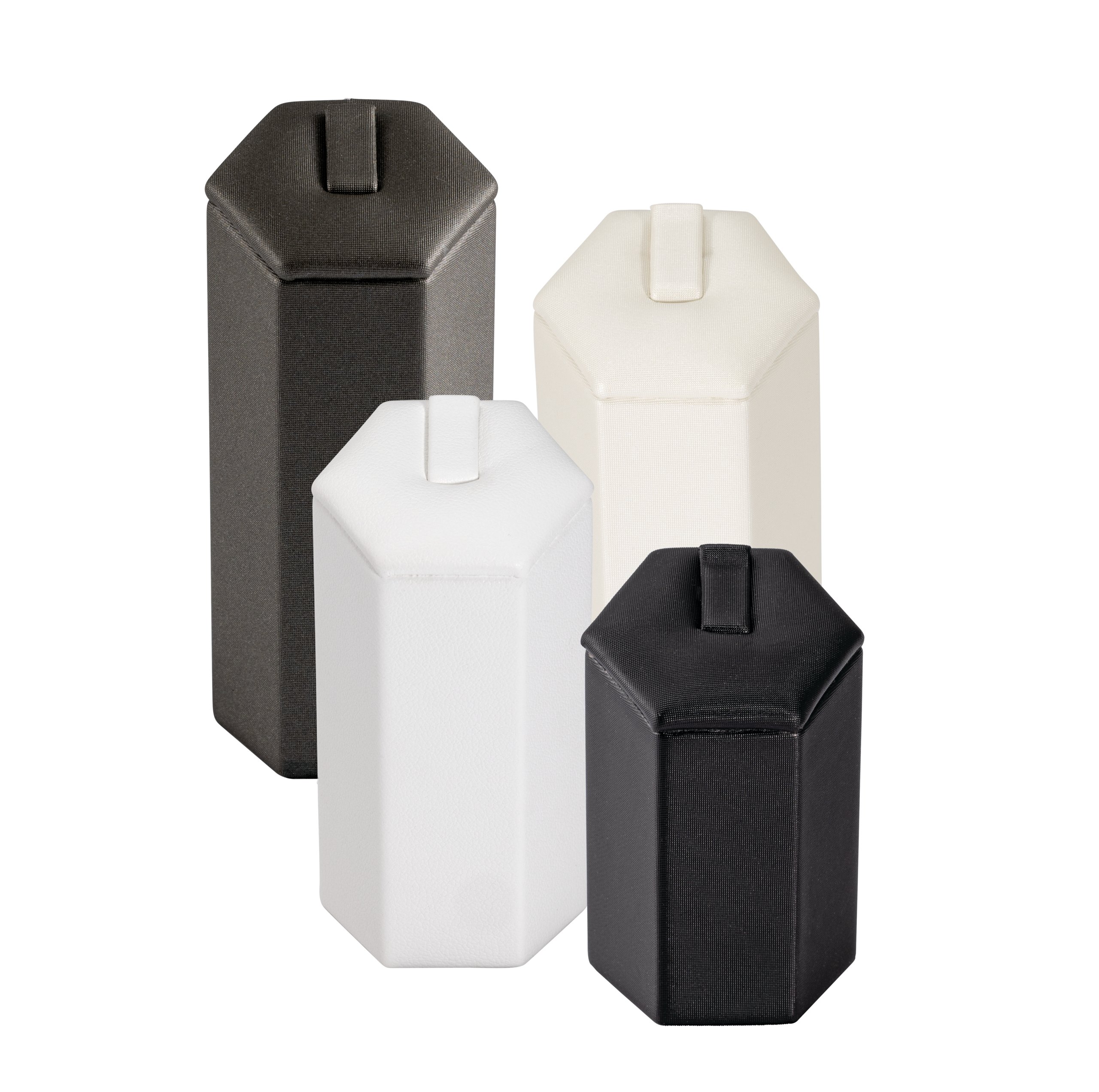 Leatherette Hexagon Ring Display Stands