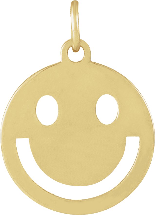 14K Yellow Smiley Face Pendant