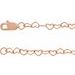 14K Rose 3.2 mm Heart Cable 7