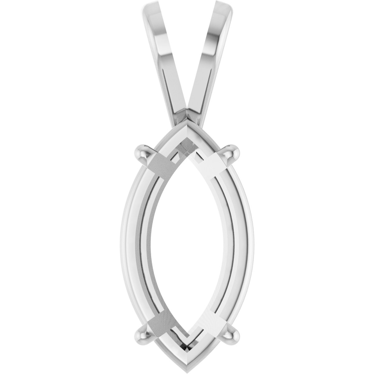 Marquise 4-Prong Basket Pendant