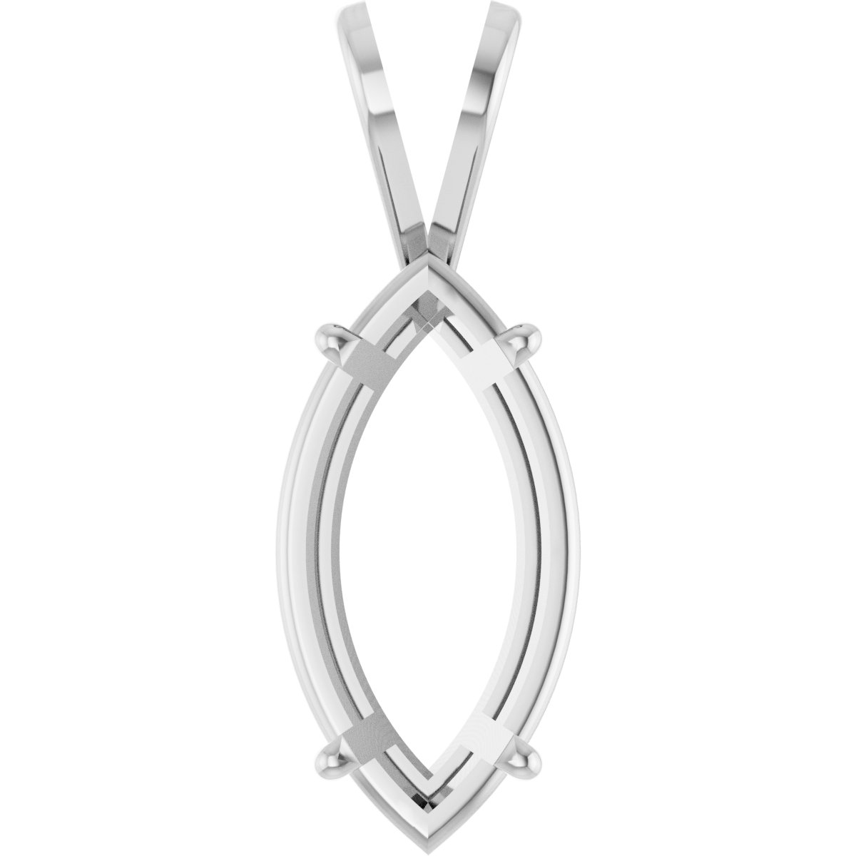 Marquise 4-Prong Basket Pendant