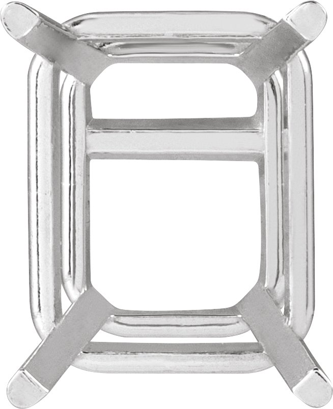 Emerald 4-Prong Lightweight Earring Setting