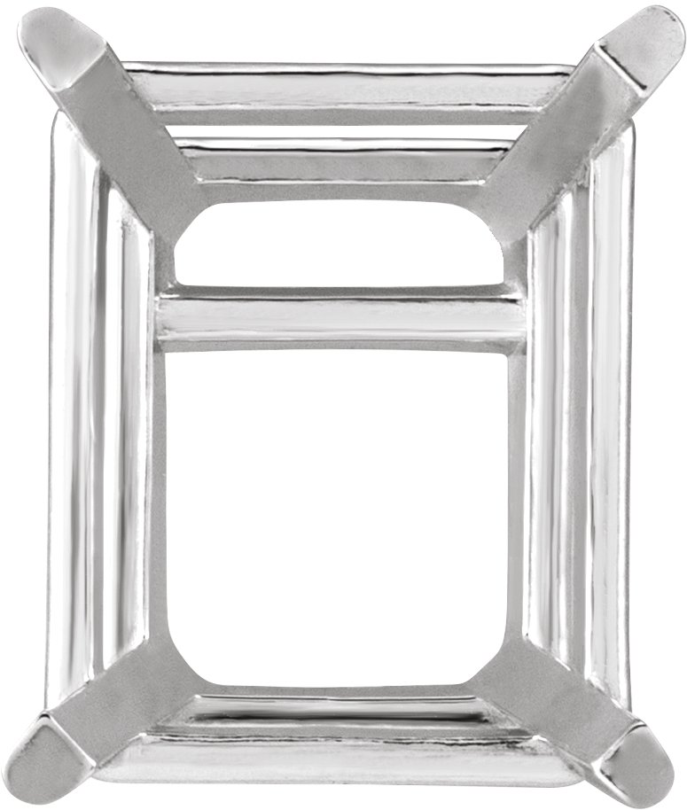 Emerald 4-Prong Lightweight Earring Setting