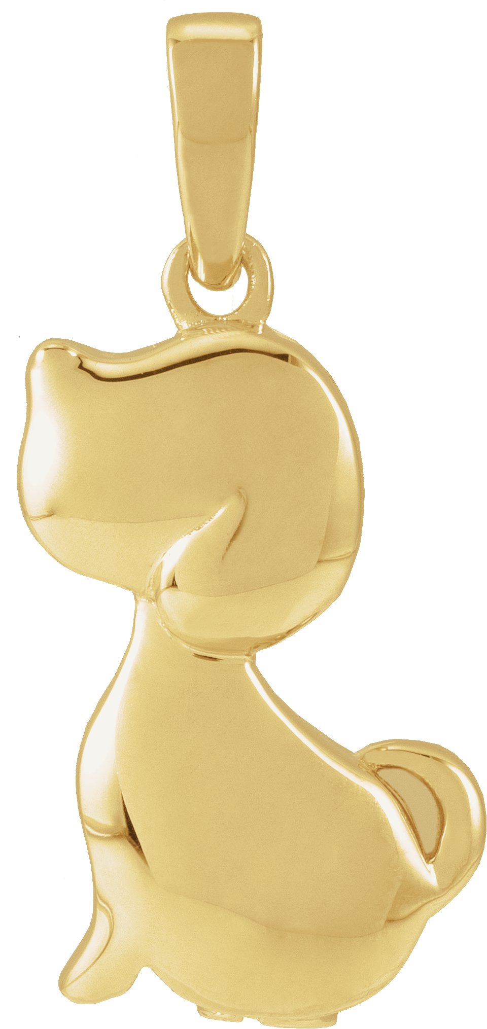 14K Yellow Gold-Plated Sterling Silver Dog Ash Holder Pendant 