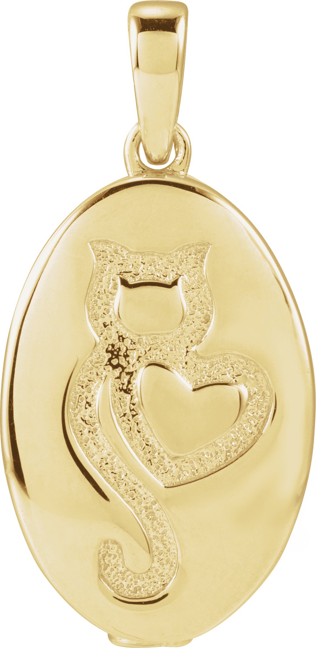 14K Yellow Gold-Plated Sterling Silver Cat Ash Holder Pendant