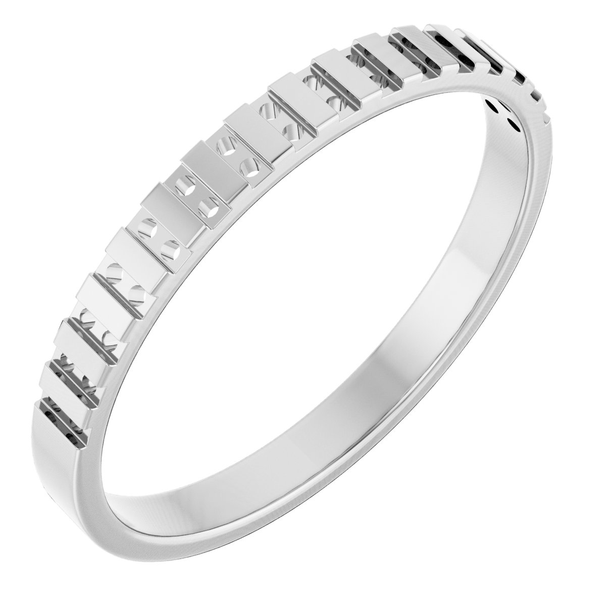 Channel-Set Double Row Anniversary Band